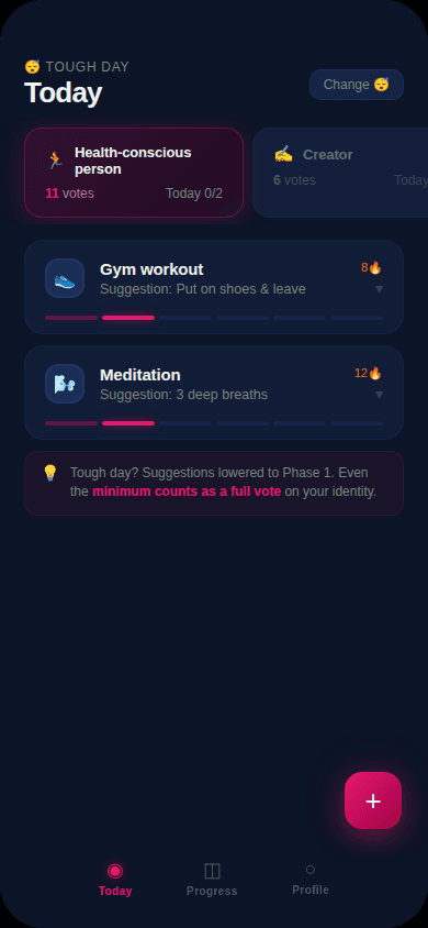 Today's habits adapted to your energy